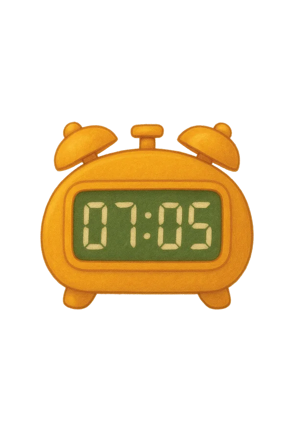 Emma's digital clock