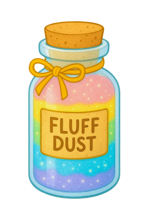 Emma's fluff dust jar