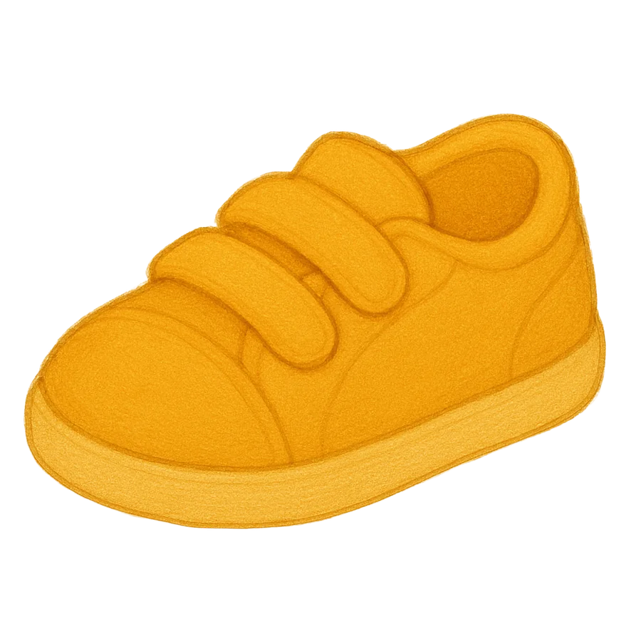 Emma's yellow sneaker